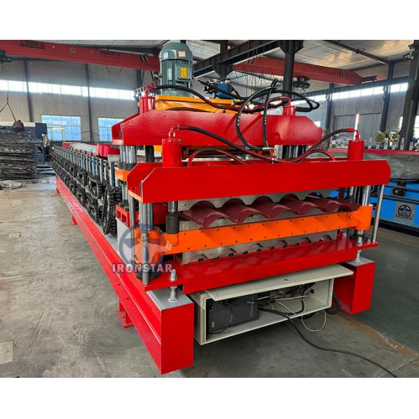 6 rib trapezoidal and 5 rib bamboo tile double layer roll forming machine 2 layer roll forming machine