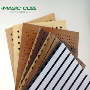 Customized Non-Combustible Wooden Grooved Acoustic Panel for Soundproofing
