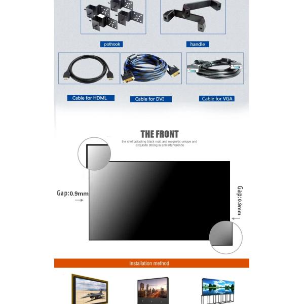 Metal Back Shell Digital Signage Video Wall 55 Inch Panel 2*2 Screen Indoor 1920X1080P