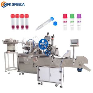 High Speed Automatic Biological Reagent Test Tube Filling Capping Machine for