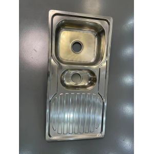 Commercial Kitchen Sink With Drainboard Customized Sink Dimensions Rear Drain