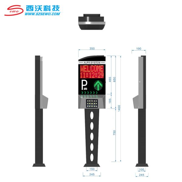 SEWO Smart Parking System with License Plate Recognition Technology High Accuracy Embedded Plate Recognition Algorithm