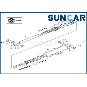 Quality XKCC-01437 XKCC01437 Boom Seal Kit Cylinder Seal Repair Kit Fits Case CX33C CX37C Excavator for sale