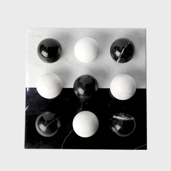 Buy Black White Marble Round Ball Decorative Chess Board at wholesale prices