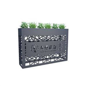 Handmade metal crafts longwy style flower pot planter box