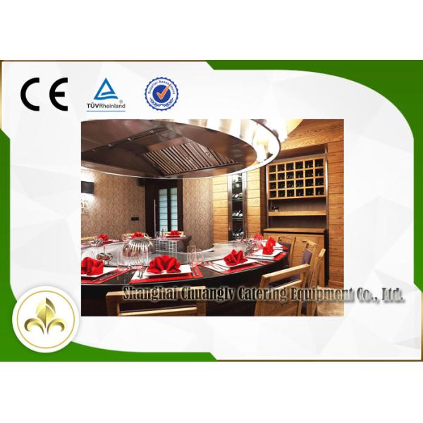 LPG / Pipeline Natural Gas Hibachi Table Grill , Flat Top Hibachi Grill Equipment