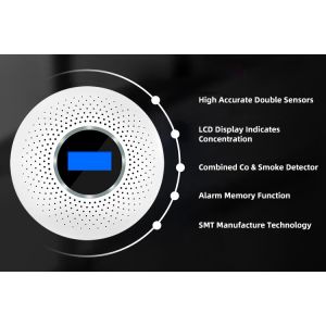 Battery Operated Independent Smoke Detector Alarm Carbon Monoxide Alarm