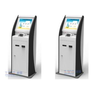 Self Service Ticket Vending Kiosk Machine With Cash Acceptor And Thermal Printer