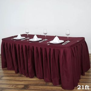 Eco Friendly Disposable Table Skirts , Waterproof Plastic Party Table Skirt