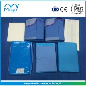 CE Approved Obstetrics Drapes Reinforced Side Drape Pack Blue