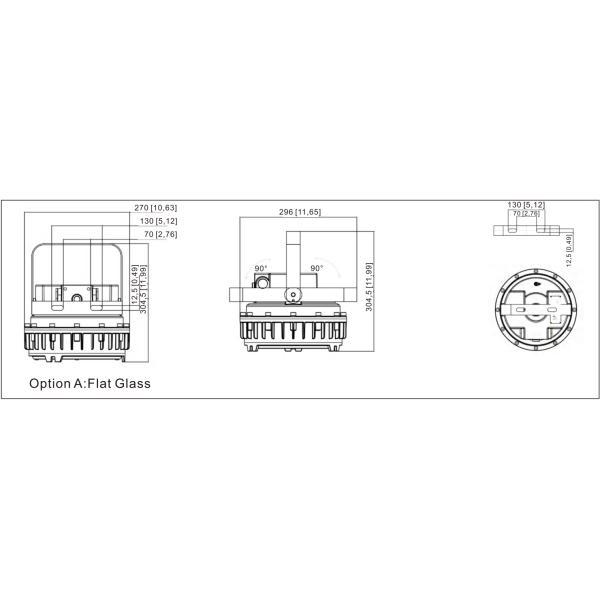 30W-200W Atex LED Explosion Proof Light With EX IP66 For Oil Chemical And Marine Gas Industry