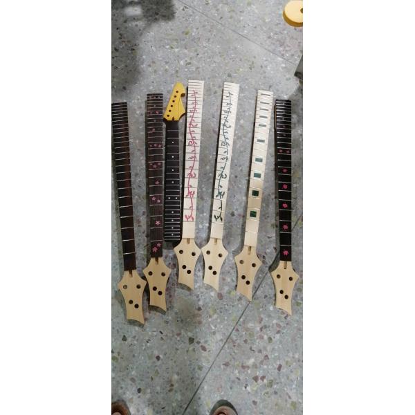 Custom Grand 22 Fret Roasted Maple Electric Guitar Neck for Handmade Tele Guitar Kits Gloss Finished with Bone Nut