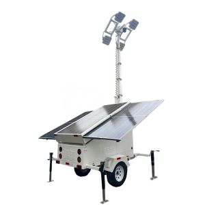 Mobile Light Tower Solar Powered Lighting Tower With 4*100W LED For Disaster