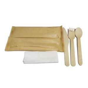 Premium Biodegradable bamboo eco-friendly disposable cutlery customized nature