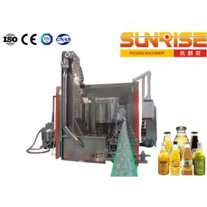 SUNRISE Glass Bottle Filling Line , Water Juice Automatic Bottling Line