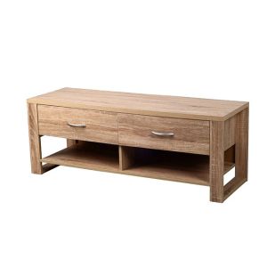 TV stand Cabinet and open storage options Chipboard with melamine finish Oak and
