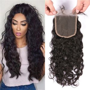 China Non Remy Hair Virgin 4x4 Lace Closure Medium Length With 10′′-20′′ Inch on sale