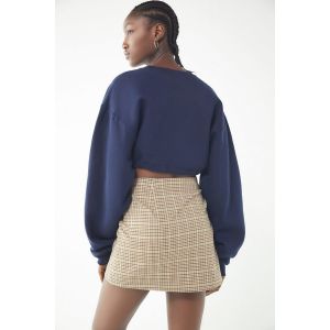 Fall Drawstring Hem Cropped Sweatshirt