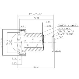 Quality 1/2&quot; 3.1mm 16 Megapixel S mount lens, F1.8 , HFOV 120 degree , veru high quality,CCL12031MPF for sale