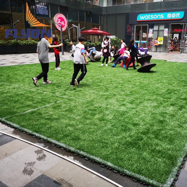 Buy 50cm × 50cm Size Synthetic Artificial Grass For Handball Baseball Court at wholesale prices