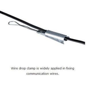Stainless steel Drop Wire Clamp used for support cables and wires