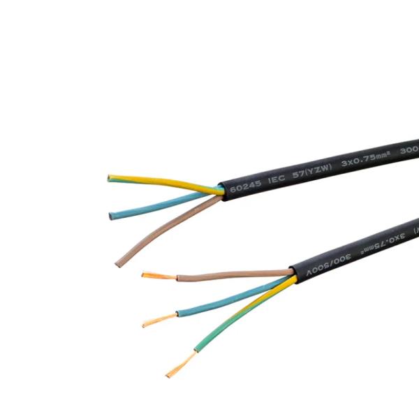 450/750V Rated Voltage Copper Conductor H07rn Fire And Heat Resistance Function Wire For Low Voltage
