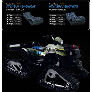 Snowmobile rubber track/ snow blower for mini excavator accept customized all