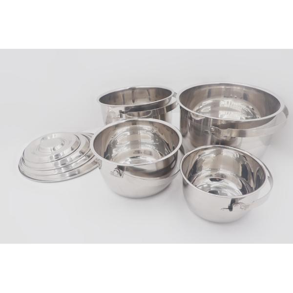 Buy 15,18,21,24,27cm 5pcs Stainless steel basin lid round shape stewed pot soup cooking pot at wholesale prices