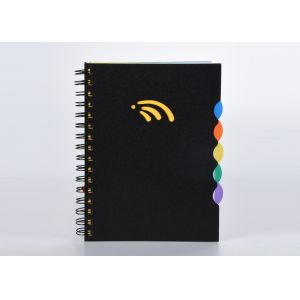 PP Plastic Hollow Out Spiral Bound Hardcover Journal Offset Paper Material With