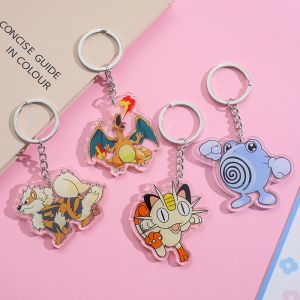 Silk Screen Printing Clear Keyring with Chain Customized Shape