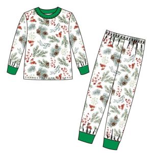 Customized children's Christmas pajamas wholesale Christmas homewear set baby