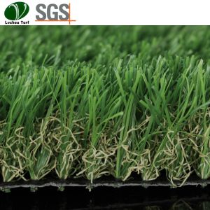 Decorative Plastic Lawn Grass Sbr or Pu Backing Glue 18900 Stitches Every Sqm