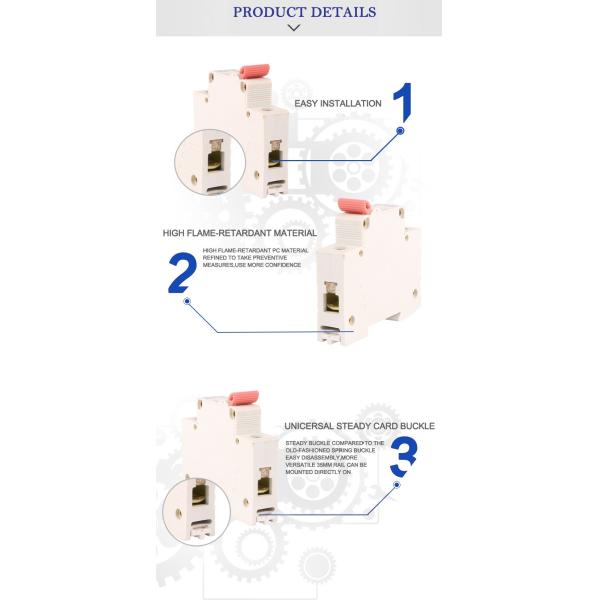 NBSM1-125 Series Industrial Type Circuit Breaker Thermal / Magnetic Release Lightweight