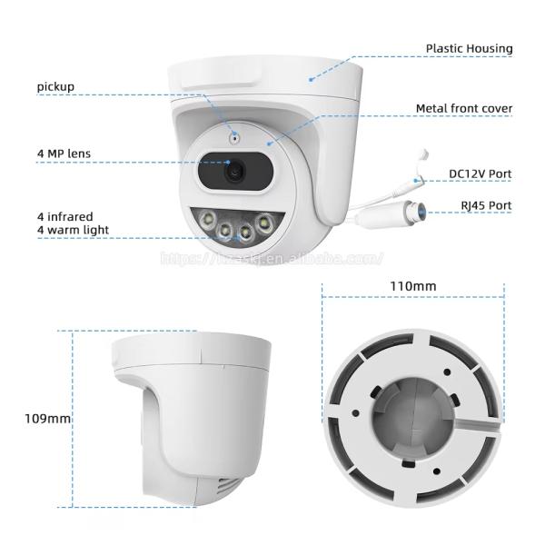 4MP IP Poe Dual light Night Vision Camera De Seguridad Seetong CCTV Smart Security Camera With Audio Network Dome Camera