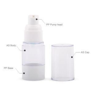 15ml 30ml 50ml Plastic Airless Bottle For Cosmetic Packaging