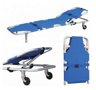 Buy Aluminum Alloy Portable Ambulance Collapsible Stretcher With Castors at wholesale prices