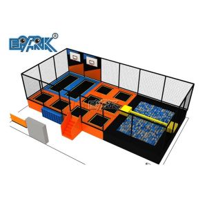 Adult Commercial Rectangle Jump Trampoline Park Equipment With Foam Pit
