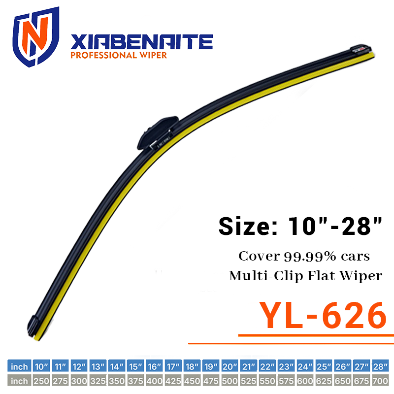 China Black Rubber Front And Rear Wiper Blades Sleek Front Windscreen Wiper Blades on sale