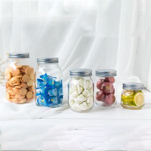 Empty Round Honey Jam Glass Pickle Jar 250ml 300ml 380ml