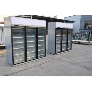 China Upright Multi Deck Cooler With Double Glazed Glass Door on sale