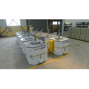 Electric Heat Treatment Aluminum Crucible Furnace 1000KG Black For Degassing