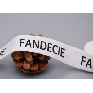 Garments Customized Elastic Band Printed With Matte Black Logo
