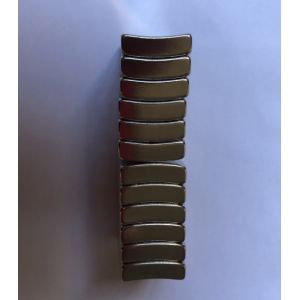 NdFeB Arc Shaped Neodymium Motor Magnets Permanent Thickness 6mm