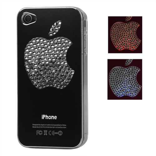 Buy Rhinestone Leopard Chrome Case for iPhone 4 4S at wholesale prices