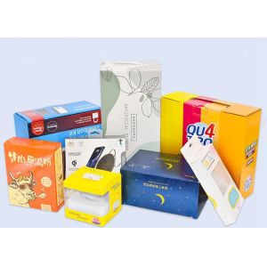 Custom Printed 375gsm Skincare Paper Box Holographic Cosmetic Packaging Paper