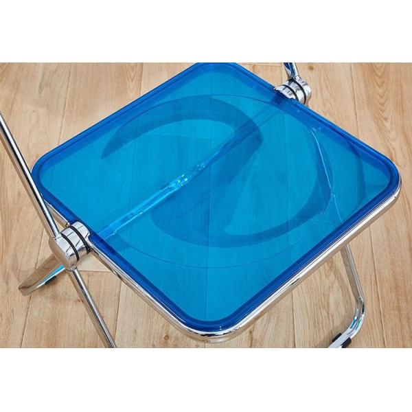 Custom Logo Clear Plastic Folding Chair for Garden Restaurant Cafe Wedding Banquet Even