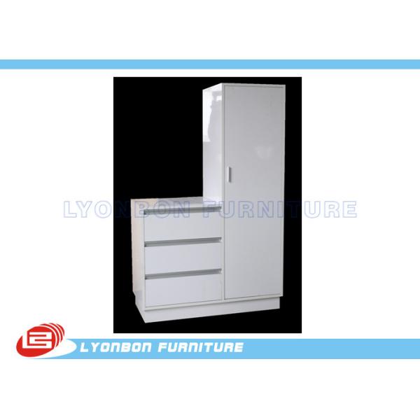 Buy White MDF Wood Display Cabinets SGS ISO For Supermarket Promoting at wholesale prices