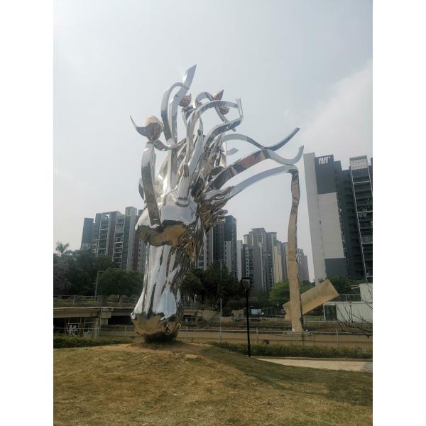 Outdoor Stainless Steel Animal Sculpture Metal Lighting Sculpture