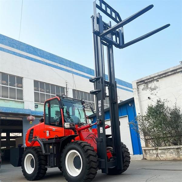 Industrial 5T Diesel Powered Forklift , Off Road Rough Terrain Fork Truck