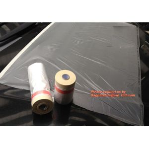43.3 inch roll Plastic Pre-taped Masking Film, Drop cloth, masker roll for Car